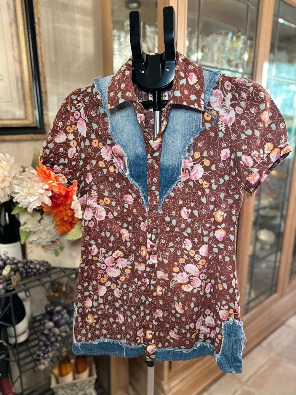 Free People button up top